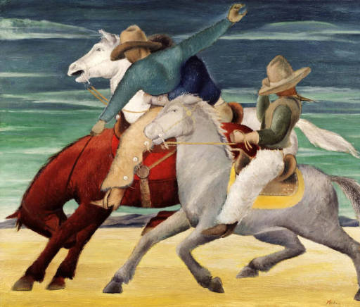 "Rodeo Pick-Up Man" by Frank Mechau donated to Denver Art Museum by Anne Evans(credit: Denver Public Library)