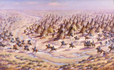Sand Creek Massacre painting(credit: Denver Public Library)