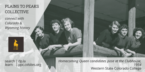 Homecoming queen candidates pose at the Clubhouse 1954